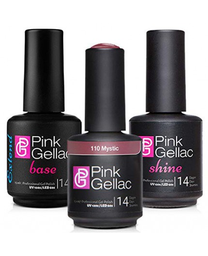 Pack: Base2 + 110 Mystic rosa + Brillo Ultra Shine Pink Gellac Pack: Base2 + 110 Mystic rosa + Brillo Ultra Shine Pink Gellac