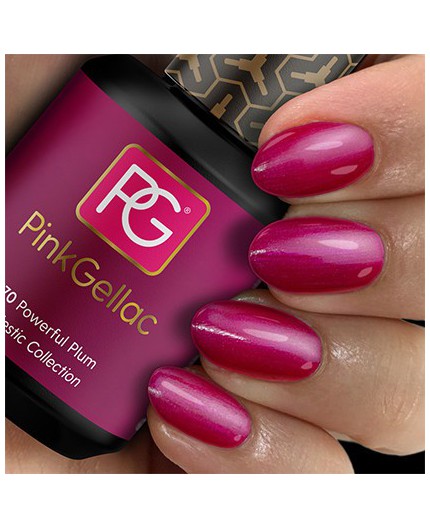 Pink Gellac 170 Powerful Plum Color Gel Permanente