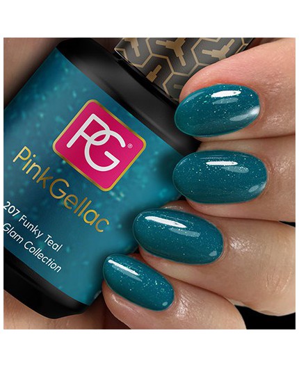 Pink Gellac 207 Funky Tail Verde Color Esmalte Gel Permanente Pink Gellac 207 Funky Tail Verde Color Esmalte Gel Permanente
