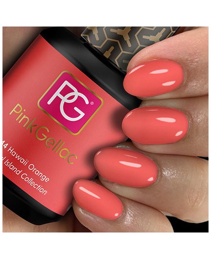 Pink Gellac 244 Hawaii Orange Naranja Color Esmalte Gel Permanente