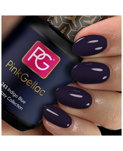 Pink Gellac 263 Indigo Blue Azul Color Esmalte Gel Permanente Pink Gellac 263 Indigo Blue Azul Color Esmalte Gel Permanente