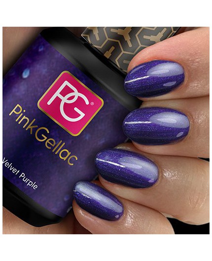 Pink Gellac 119 Velvet Purple Color Esmalte Gel Permanente