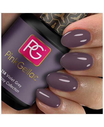 Pink Gellac 258 Violet Grey Gris Color Esmalte Gel Permanente