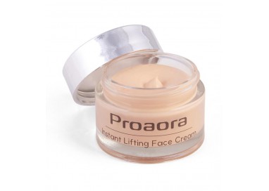 Nueva crema de día Proaora con el efecto lifting que proporciona Liftonin® Xpress notable de inmediato y que dura varias horas.