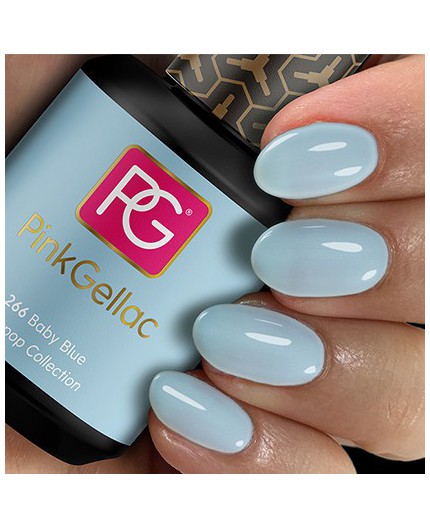 Pink Gellac 266 Baby Blue Azul Color Esmalte Gel Permanente Pink Gellac 266 Baby Blue Azul Color Esmalte Gel Permanente