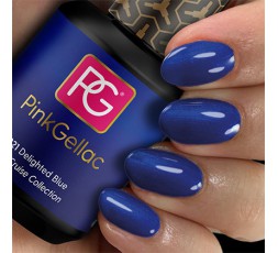 Pink Gellac 221 Delighted Blue - Esmalte en gel permanente azul