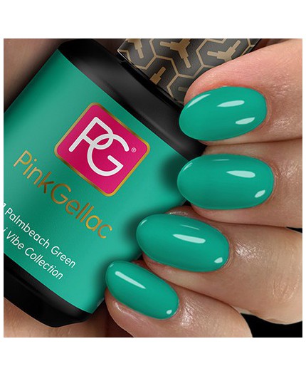 Pink Gellac 271 Palmbeach Green Verde Color Esmalte Gel Permanente Pink Gellac 271 Palmbeach Green Verde Color Esmalte Gel Permanente