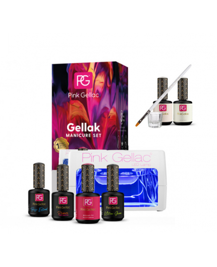 Set de inicio lámpara LED Manicura Francesa Pink Gellac Set de inicio lámpara LED Manicura Francesa Pink Gellac
