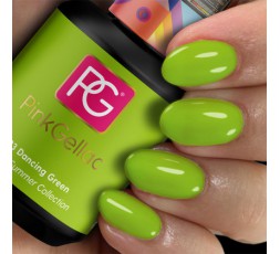 Pink Gellac esmalte en gel permanente color verde manzana 293 Dancing Green.