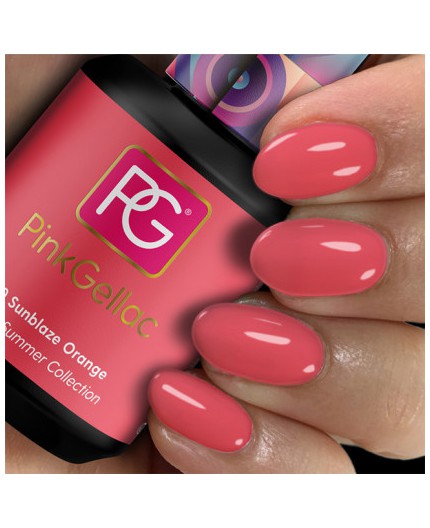 Pink Gellac 290 Sunblaze Orange color esmalte gel permanente Pink Gellac 290 Sunblaze Orange color esmalte gel permanente