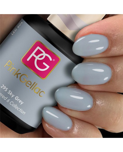 Pink Gellac 295 Sky Grey Gris Color Esmalte Gel Permanente