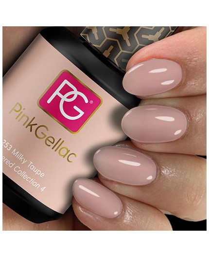 Pink Gellac 253 Milky Taupe color esmalte gel permanente Pink Gellac 253 Milky Taupe color esmalte gel permanente