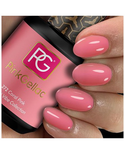 Pink Gellac 272 Coral Pink Rosa Color Esmalte en gel permanente