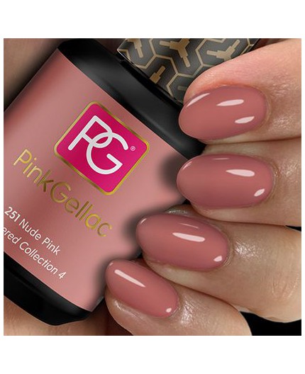 Pink Gellac 251 Nude Pink color esmalte gel permanente Pink Gellac 251 Nude Pink color esmalte gel permanente
