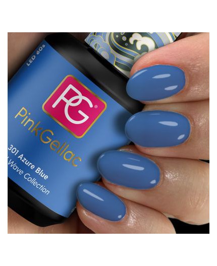 Pink Gellac 301 Azure Blue Esmalte en gel permanente Pink Gellac 301 Azure Blue Esmalte en gel permanente