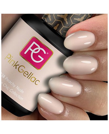 Pink Gellac 238 Peachy Nude Rosa Color Gel Permanente