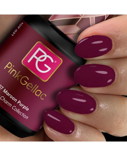 Pink Gellac 307 Maroon Purple Púrpura Color Esmalte Gel Permanente Pink Gellac 307 Maroon Purple Púrpura Color Esmalte Gel Permanente