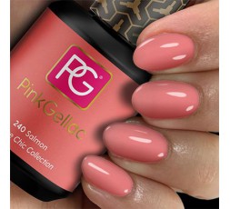 Precioso rosa salmón de Pink Gellac para una manicura perfecta.