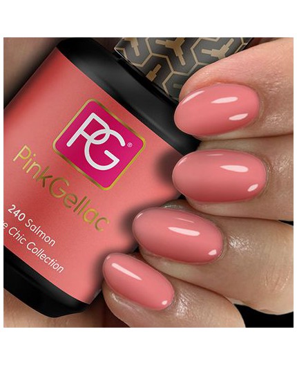 Pink Gellac 240 Salmon Color Esmalte en Gel Permanente Pink Gellac 240 Salmon Color Esmalte en Gel Permanente