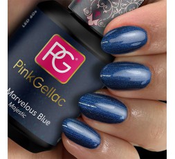 Marvelous Blue es el esmalte en gel color azul majestuoso de Pink Gellac.