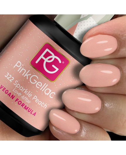 Pink Gellac 322 Sparkle Peach Color Esmalte Gel Permanente Pink Gellac 322 Sparkle Peach Color Esmalte Gel Permanente