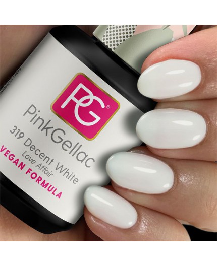 Pink Gellac 319 Decent White Blanco Color Esmalte Gel Permanente