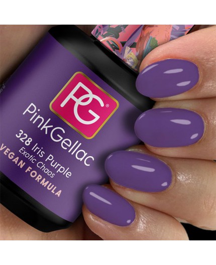 Pink Gellac 328 Iris Purple Lila Color Esmalte Gel Permanente