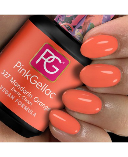 Pink Gellac 327 Mandarin Orange Naranja Color Esmalte Gel Permanente