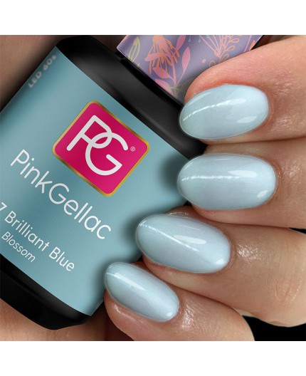 Pink Gellac 187 Brilliant Blue Azul Color Esmalte Gel Permanente