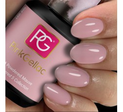 Pink Gellac 276 Powdered Mauve es un color de esmalte de gel suave y neutro con un tono lila de fondo.