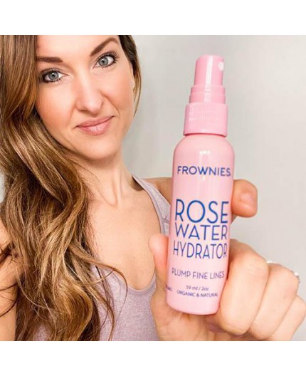 Tónico hidratante agua de rosas con ácido hialurónico de Frownies