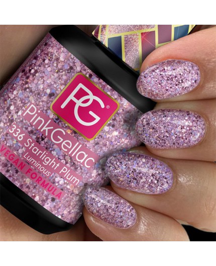 Pink Gellac 336 Starlight Plum Color Esmalte Gel Permanente