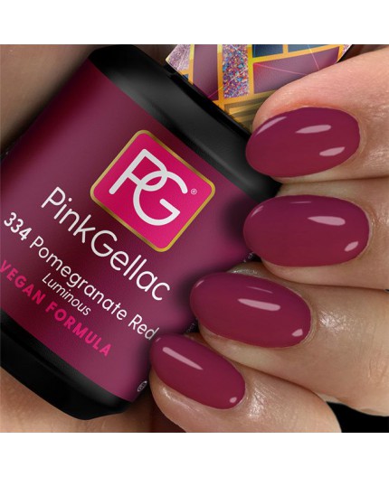 Pink Gellac 334 Pomegranate Red Color Esmalte Gel Permanente Pink Gellac 334 Pomegranate Red Color Esmalte Gel Permanente
