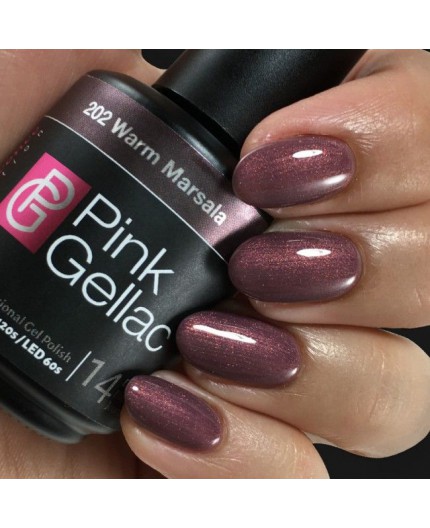 Pink Gellac 202 Warm Marsala Color Esmalte Gel Permanente