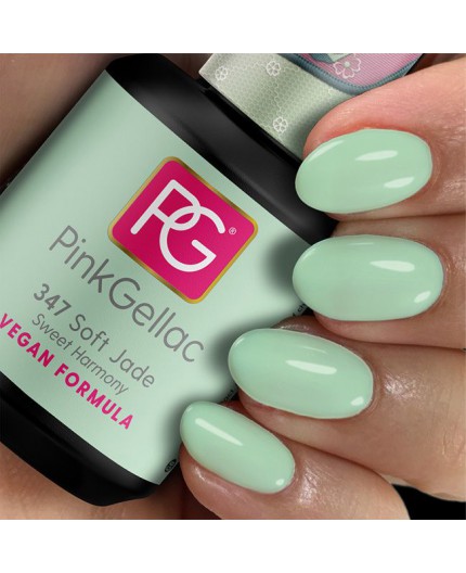 Pink Gellac 347 Soft Jade Verde Color Esmalte Gel Permanente Pink Gellac 347 Soft Jade Verde Color Esmalte Gel Permanente