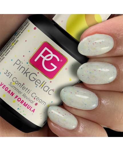 Pink Gellac 351 Confetti Cream Crema Color Esmalte Gel Permanente Pink Gellac 351 Confetti Cream Crema Color Esmalte Gel Permanente