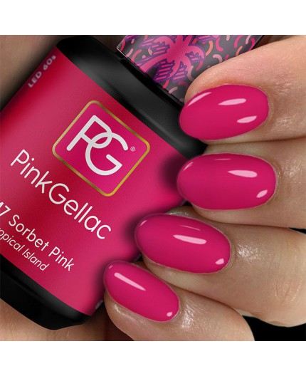 Pink Gellac 247 Sorbet Pink Pink Color Esmalte en gel permanente Pink Gellac 247 Sorbet Pink Pink Color Esmalte en gel permanente