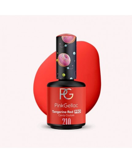 Pink Gellac 210 Tangerine Red Rojo Color Esmalte Gel permanente