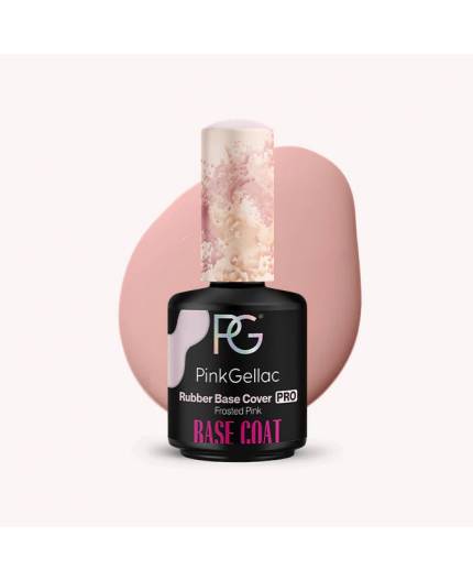 Rubber Base de Color Frosted Pink Glaseado de Pink Gellac Rubber Base de Color Frosted Pink Glaseado de Pink Gellac