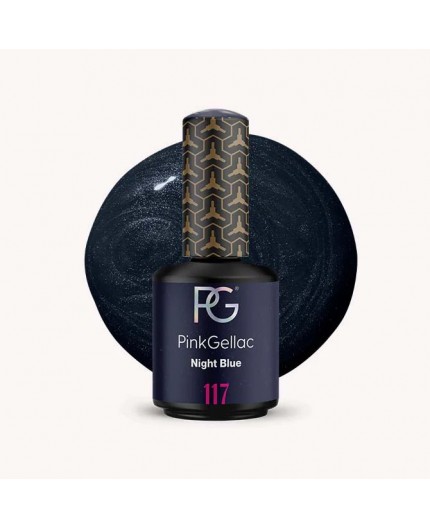 Pink Gellac 117 Night Blue Color Esmalte Gel Permanente