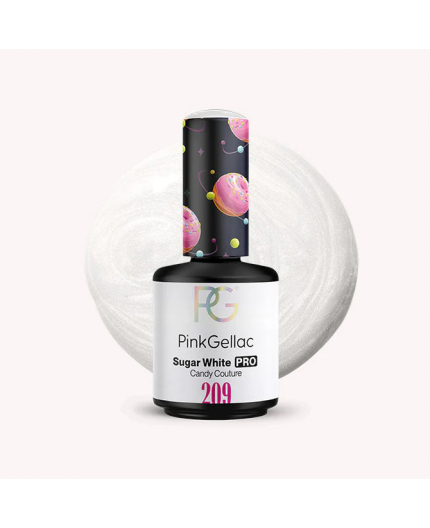 Pink Gellac 209 Sugar White Color esmalte gel permanente