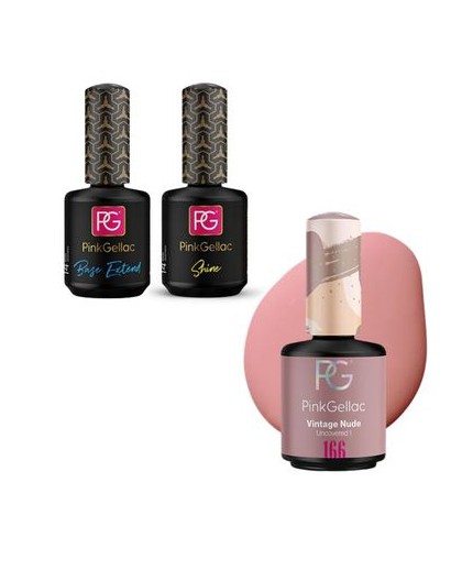 Pack: Base Extend + 166 Vintage Nude + Top Coat Brillo Shine Pack: Base Extend + 166 Vintage Nude + Top Coat Brillo Shine