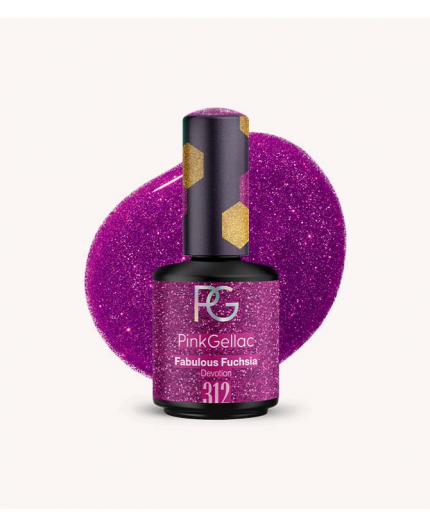 Pink Gellac 312 Fabulous Fuchsia Rosa Color Esmalte en Gel Permanente Pink Gellac 312 Fabulous Fuchsia Rosa Color Esmalte en Gel Permanente