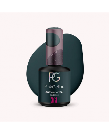 Pink Gellac 361 Authentic Teal Verde Color Esmalte Gel Permanente Pink Gellac 361 Authentic Teal Verde Color Esmalte Gel Permanente