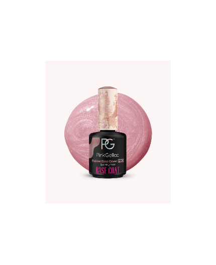 Pink Gellac Rubber Base Sparkling Rose de Color Rosa