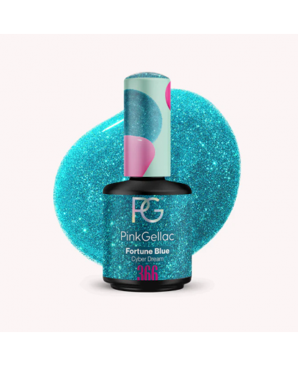 Pink Gellac 366 Fortune Blue Azul Color Esmalte Gel Permanente Pink Gellac 366 Fortune Blue Azul Color Esmalte Gel Permanente