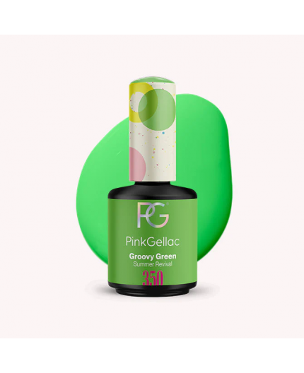 Pink Gellac 350 Groovy Green Verde Color Esmalte Gel Permanente Pink Gellac 350 Groovy Green Verde Color Esmalte Gel Permanente