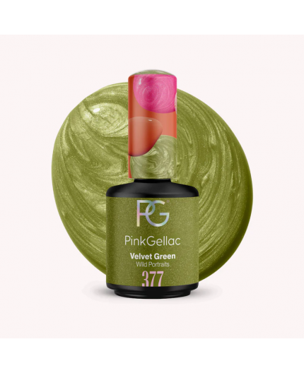 Pink Gellac 377 Velvet Green Color Esmalte Gel Permanente Pink Gellac 377 Velvet Green Color Esmalte Gel Permanente