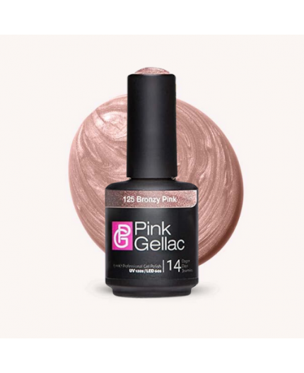 Pink Gellac 125 Bronzy Pink Bronce Color Esmalte Gel Permanente