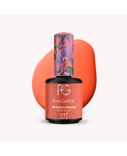 Pink Gellac 327 Mandarin Orange Color Esmalte Gel Permanente